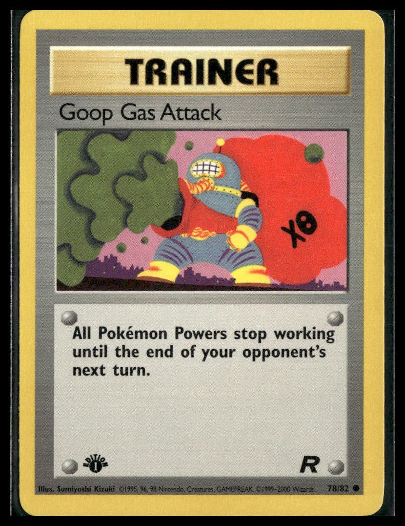 Goop Gas Attack #78/82 1st Edition Team Rocket LP
