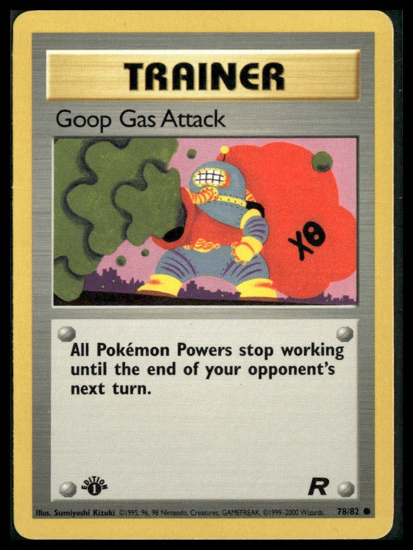 Goop Gas Attack #78/82 1st Edition Team Rocket LP