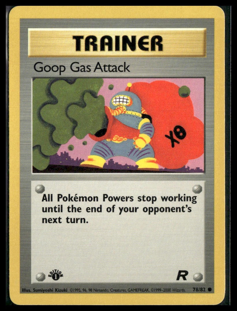 Goop Gas Attack #78/82 1st Edition Team Rocket LP