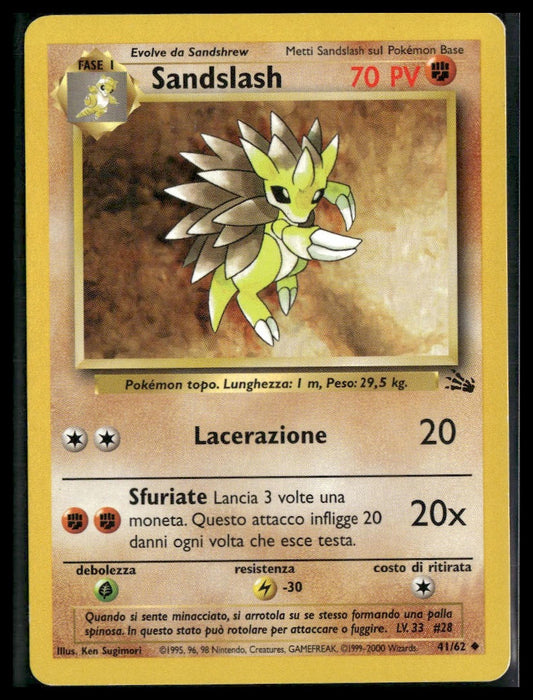 Sandslash #41/62 ITALIAN Fossil LP