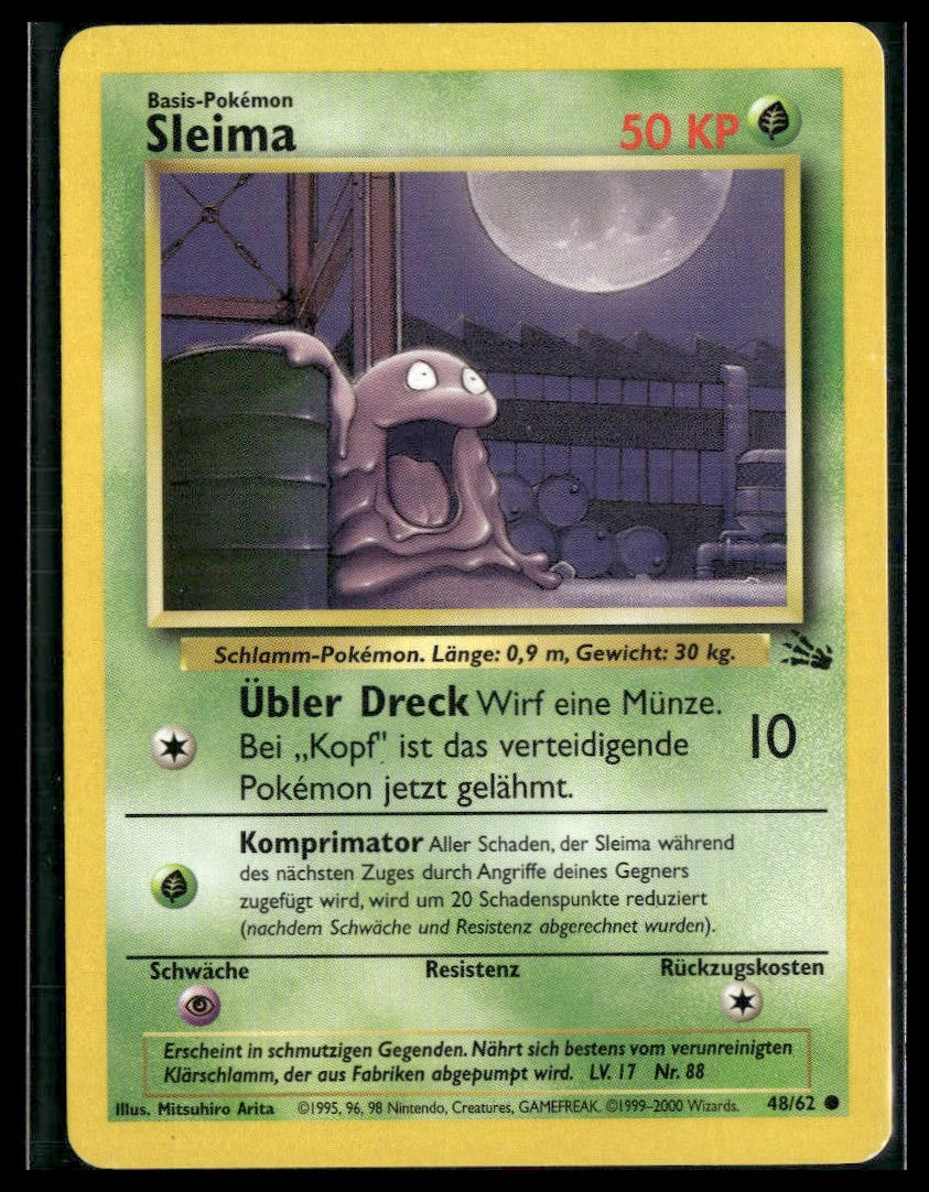 Sleima (Grimer) #48/62 Mitsuhiro Arita GERMAN Fossil LP
