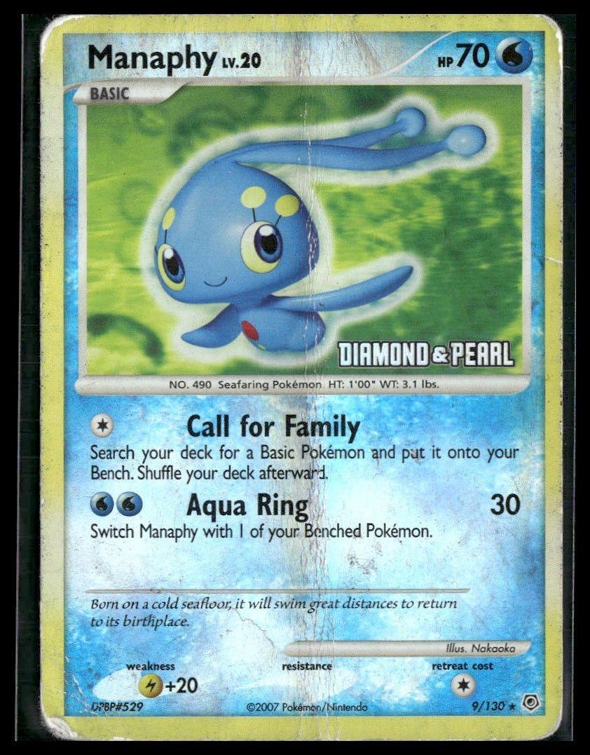 Manaphy #009/130 STAMP Burger King Promos Diamond & Pearl HP