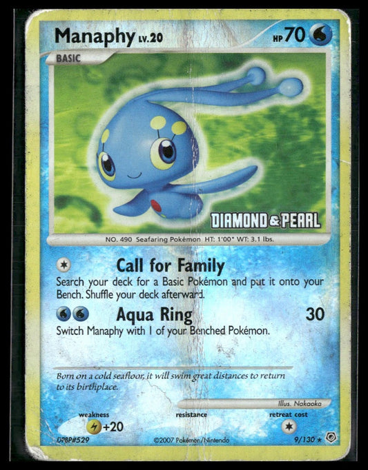Manaphy #009/130 STAMP Burger King Promos Diamond & Pearl HP