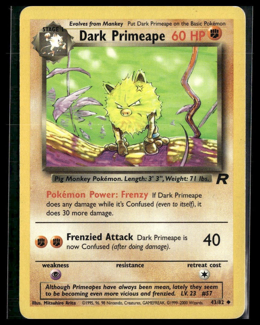 Dark Primeape #43/82 Mitsuhiro Arita Team Rocket LP