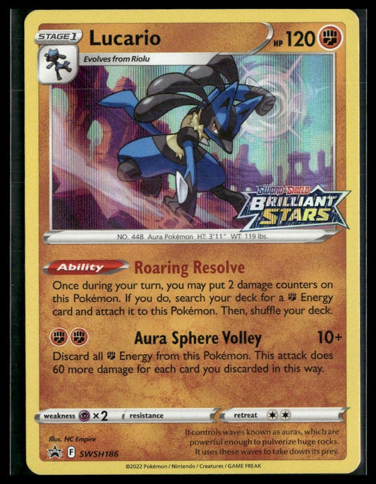 Lucario #SWSH186 STAMP Brilliant Stars Promo NM