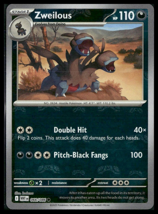 Zweilous (Master Ball) #066/086 White Flare NM