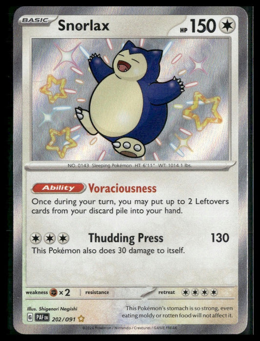 Snorlax #202/091 Paldean Fates LP