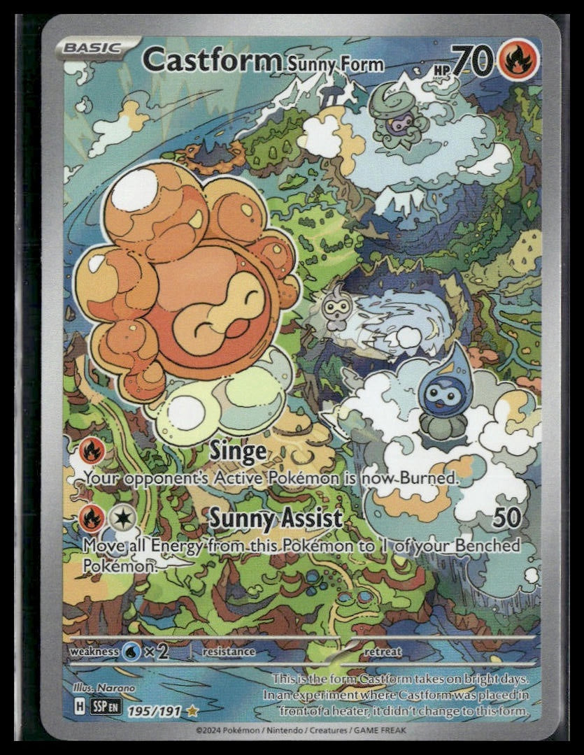 Castform Sunny Form #195/191 Surging Sparks NM