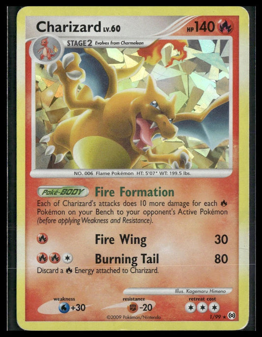 Charizard #1/99 Cracked Ice Holo Arceus MP