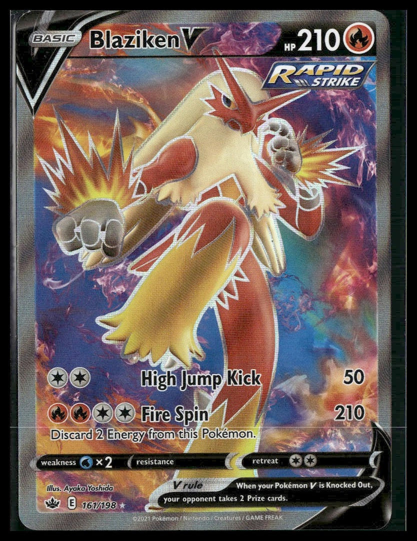 Blaziken V (Full Art) #161/198 Chilling Reign NM