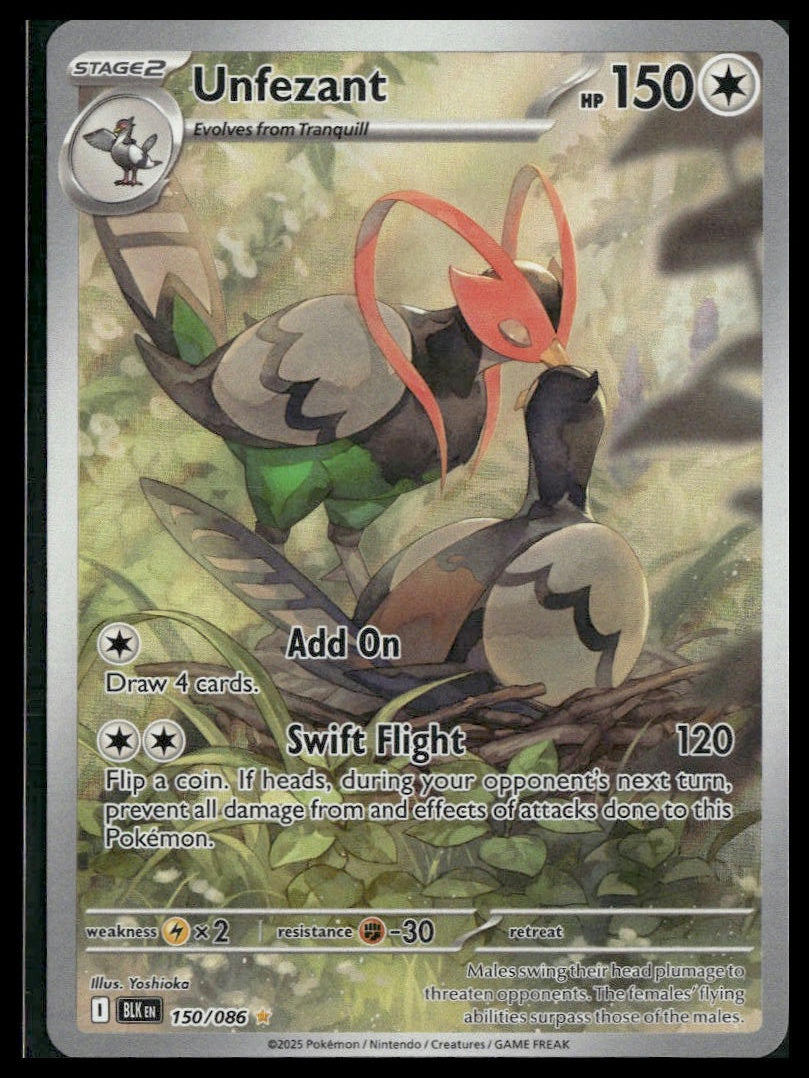 Unfezant #150/086 Black Bolt NM