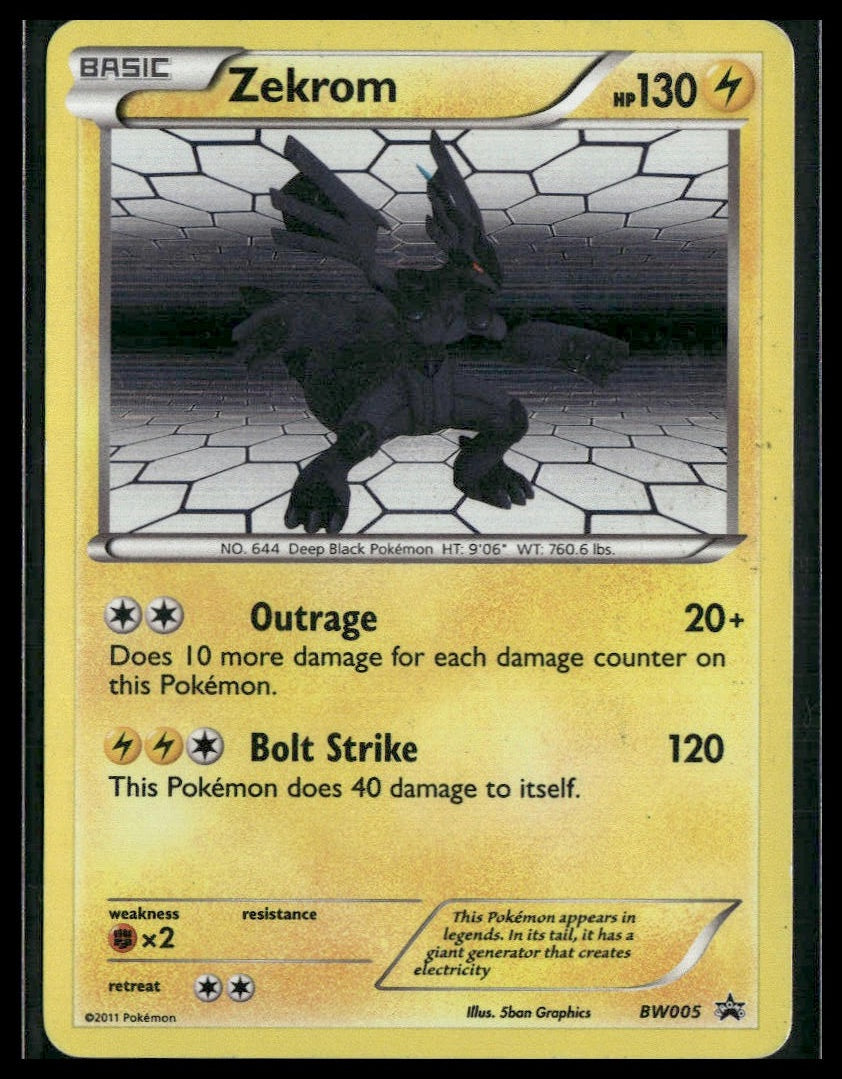 Zekrom #BW005 Black and White Promos MP