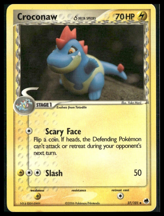 Croconaw (Delta Species) #27/101 Yuka Morii Dragon Frontiers MP