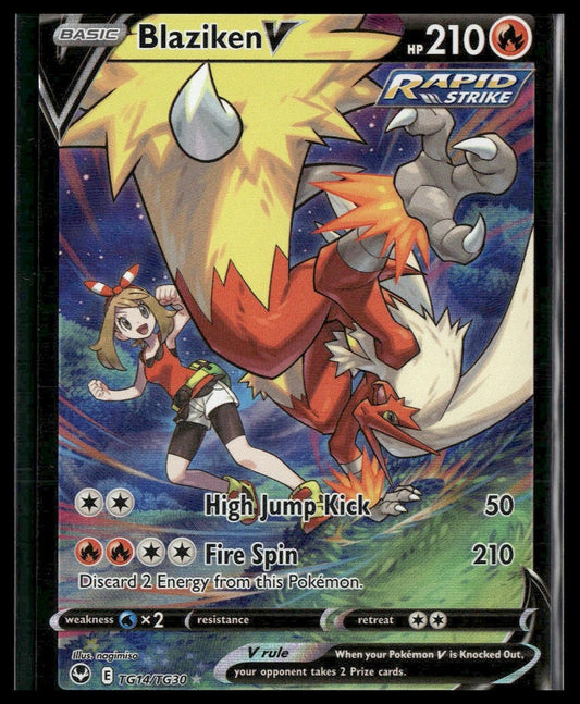Blaziken V #TG14/TG30 Silver Tempest Trainer Gallery NM