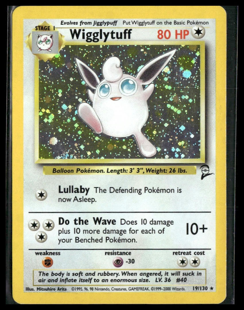Wigglytuff #019/130 Mitsuhiro Arita Holo Base Set 2 LP