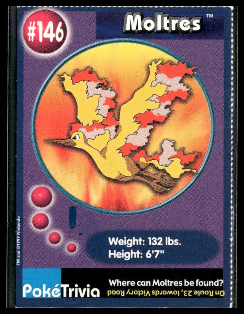 Moltres #146 Burger King Promo Mewtwo Strikes Back VLP