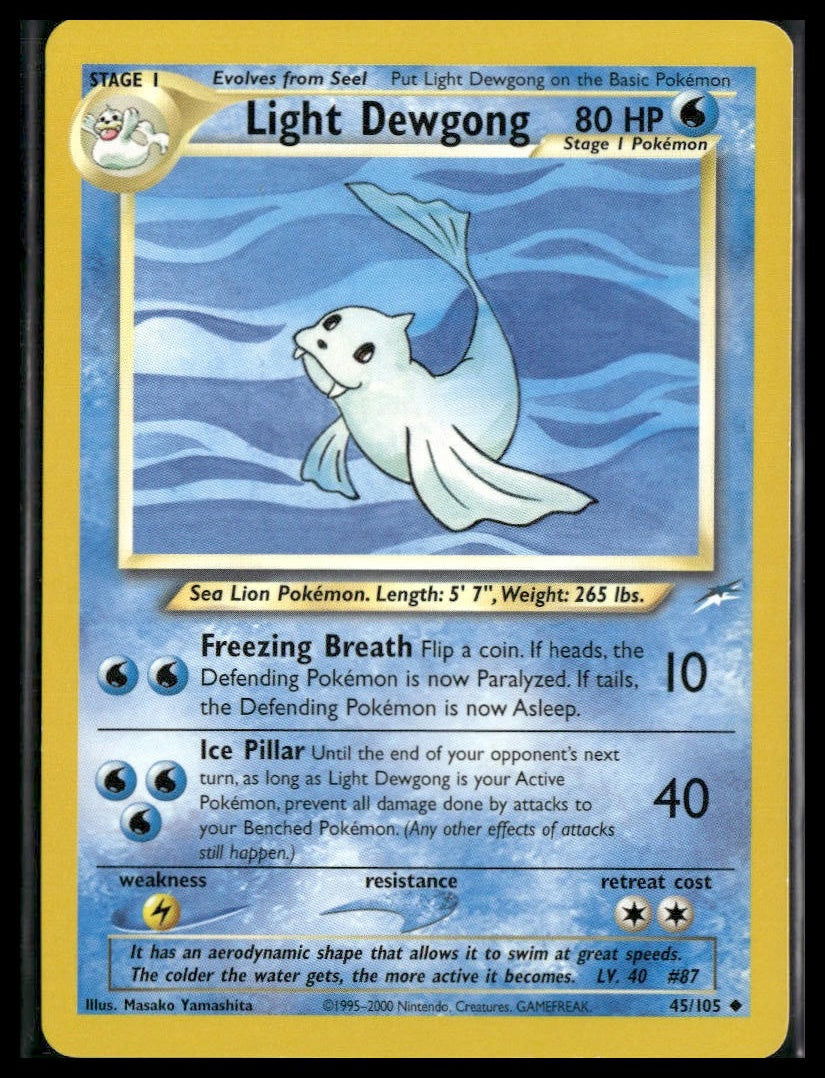 Light Dewgong #045/105 Neo Destiny LP