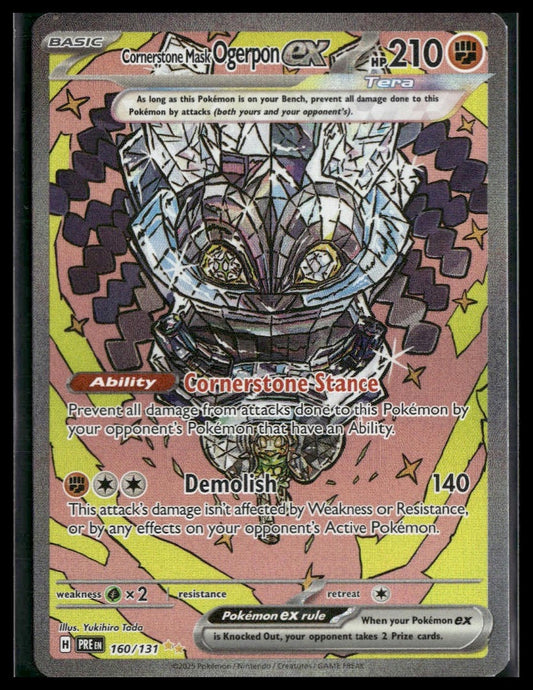Cornerstone Mask Ogerpon ex #160/131 Prismatic Evolutions VLP
