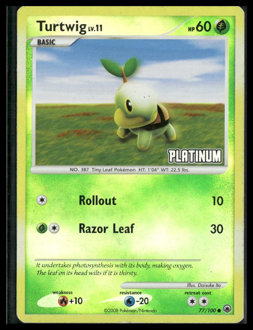 Turtwig #077/100 Reverse Holo STAMP Burger King Promos LP