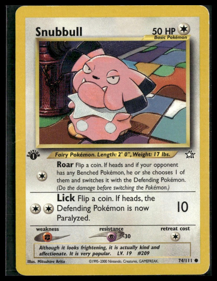 Snubbull #074/111 1st Edition Neo Genesis MP