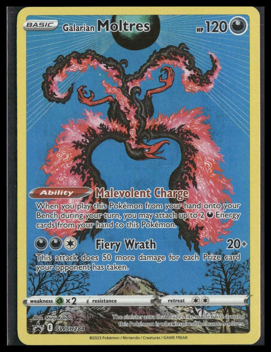 Galarian Moltres #SWSH284 Crown Zenith tin Promo NM