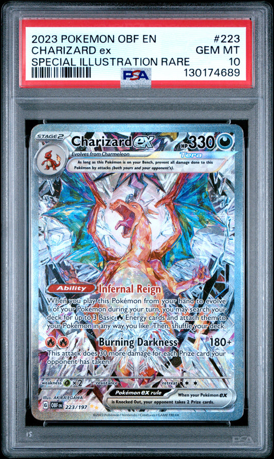 PSA 10 Charizard ex #223 Obsidian Flames