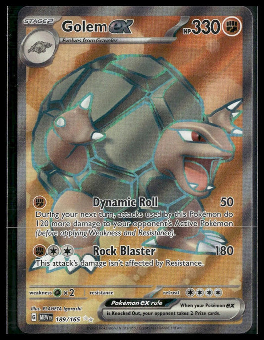 Golem ex #189/165 Scarlet & Violet 151 NM