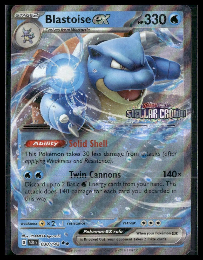 Blastoise ex #030/142 STAMP Stellar Crown Promo NM