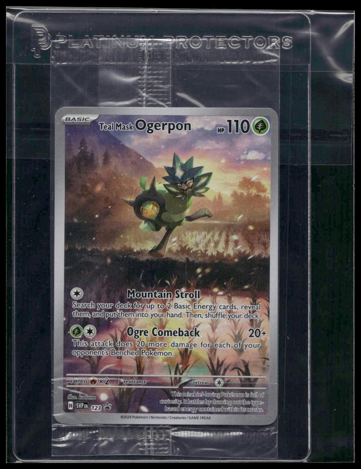 Teal Mask Ogerpon #123 SEALED Twilight Masquerade ETB Promo NM