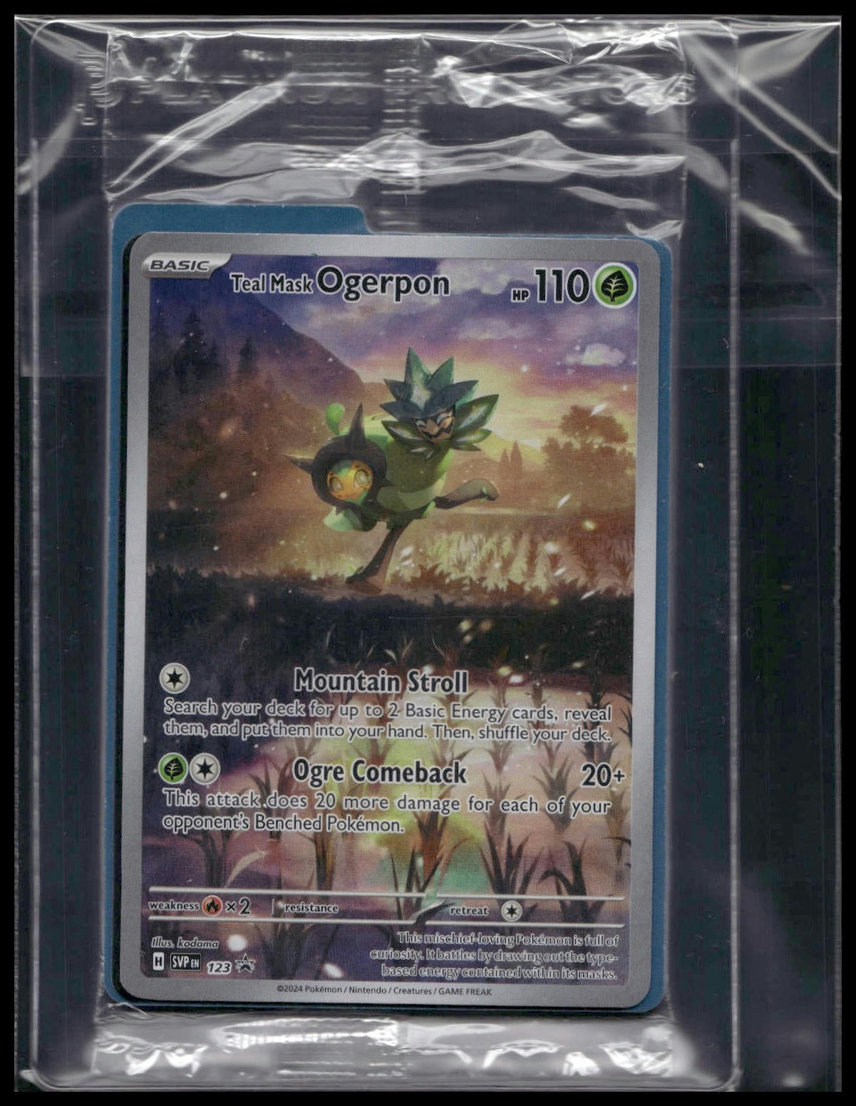 Teal Mask Ogerpon #123 SEALED Twilight Masquerade ETB Promo NM