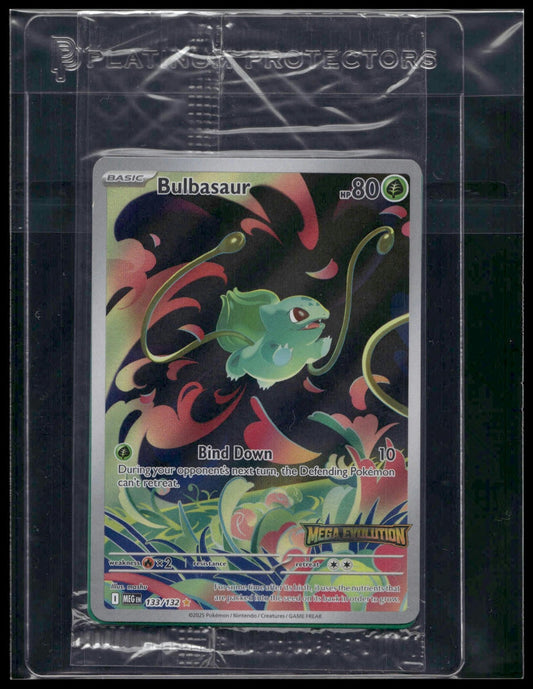 Bulbasaur #133/132 SEALED STAMP Mega Evolution ETB Promo NM