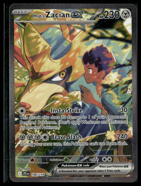 Hop's Zacian ex #186/159 Journey Together NM