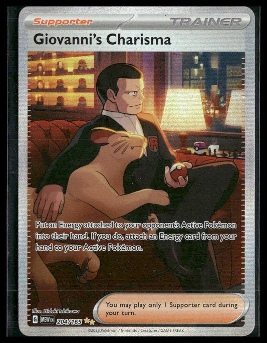 Giovanni's Charisma #204/165 Scarlet & Violet 151 VLP