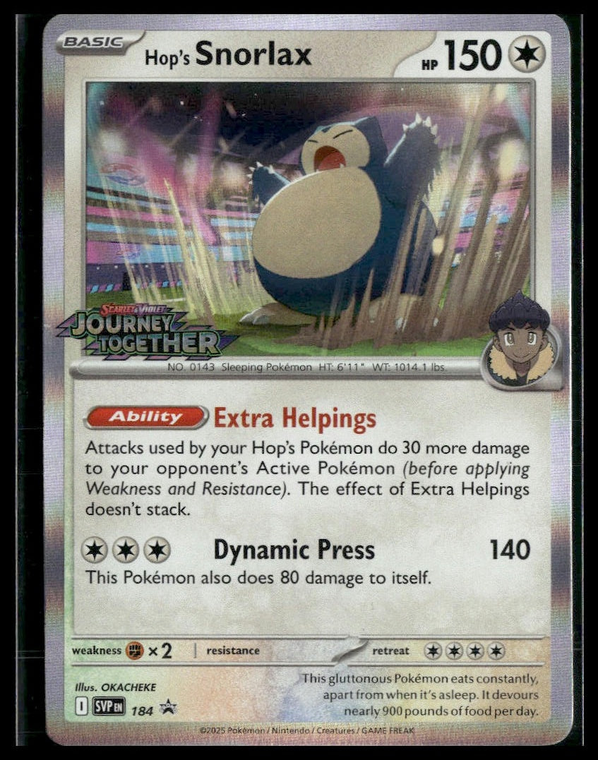 Hop's Snorlax #184 STAMP Journey Together Promo VLP