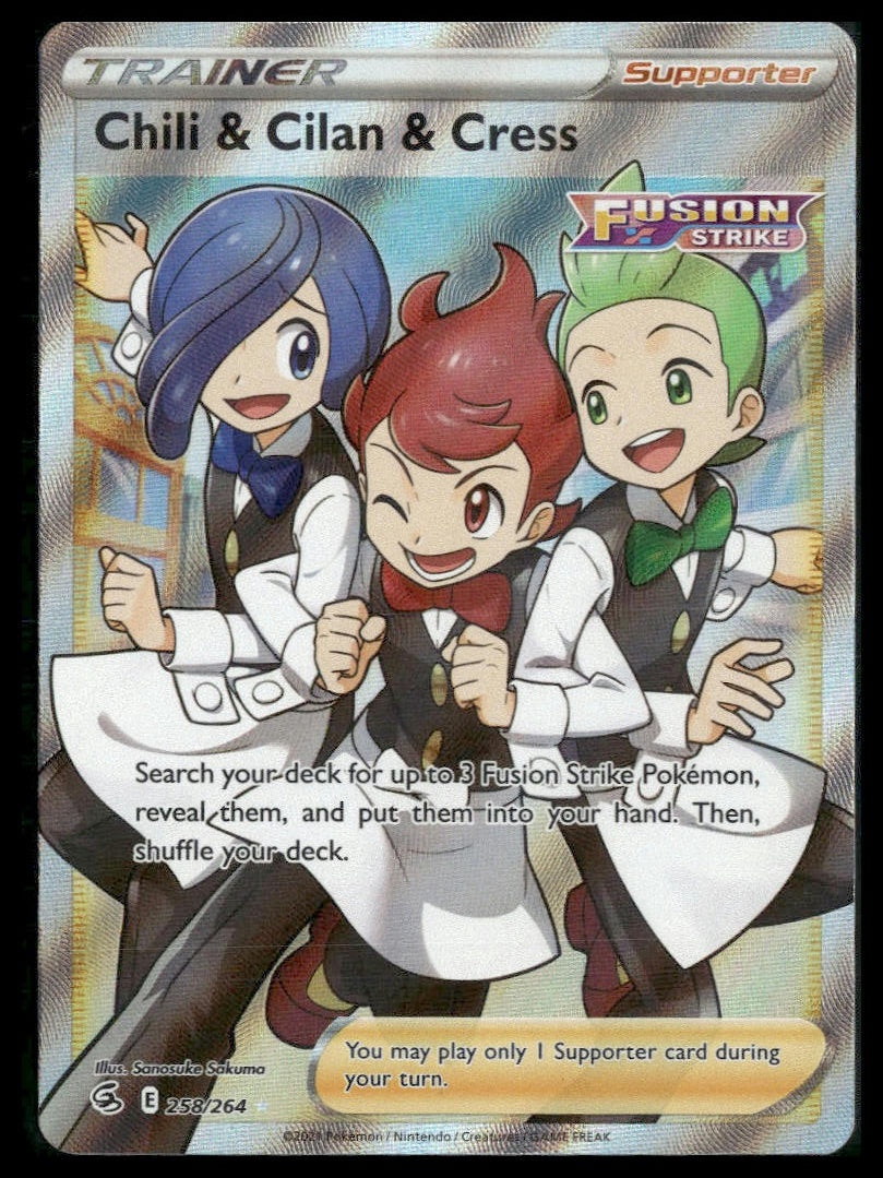 Chili & Cilan & Cress (Full Art) #258/264 Fusion Strike LP