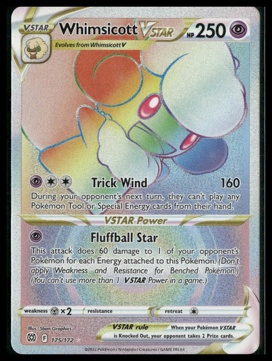 Whimsicott VSTAR (Secret) #175/172 Brilliant Stars NM
