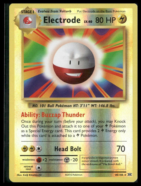 Electrode #40/108 Reverse Holo XY Evolutions MP