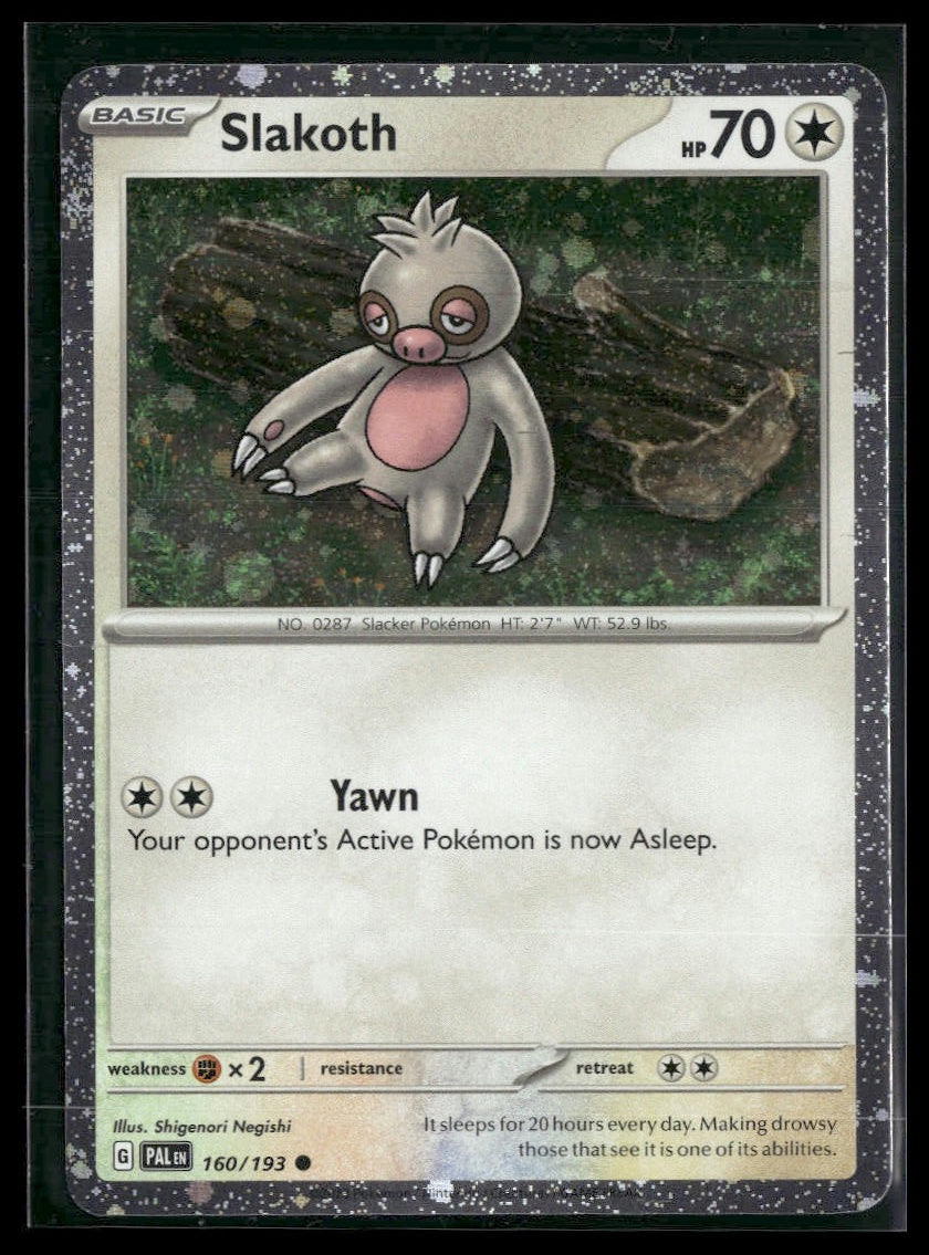 Slakoth #160/193 Cosmos Holo Paldea Evolved VLP
