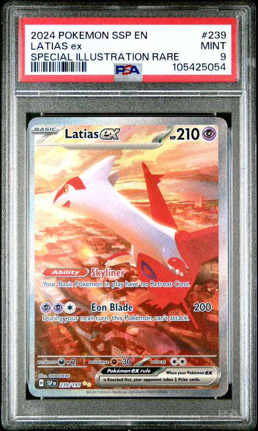 PSA 9 Latias ex #239 Surging Sparks