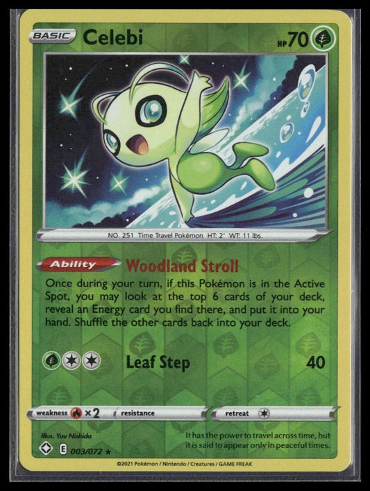 Celebi #003/072 Reverse Holo Shining Fates NM