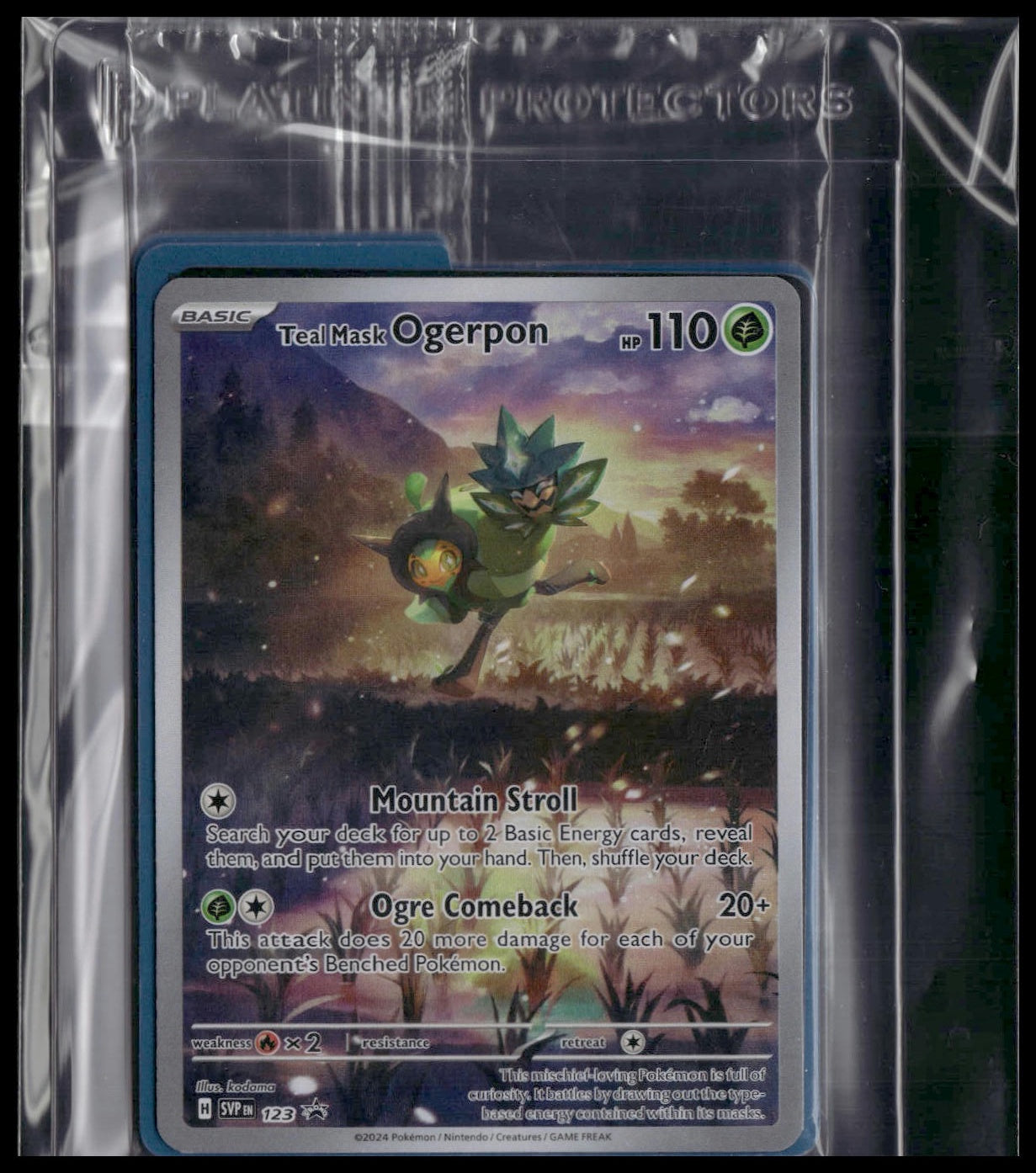 Teal Mask Ogerpon #123 SEALED Twilight Masquerade ETB Promo NM