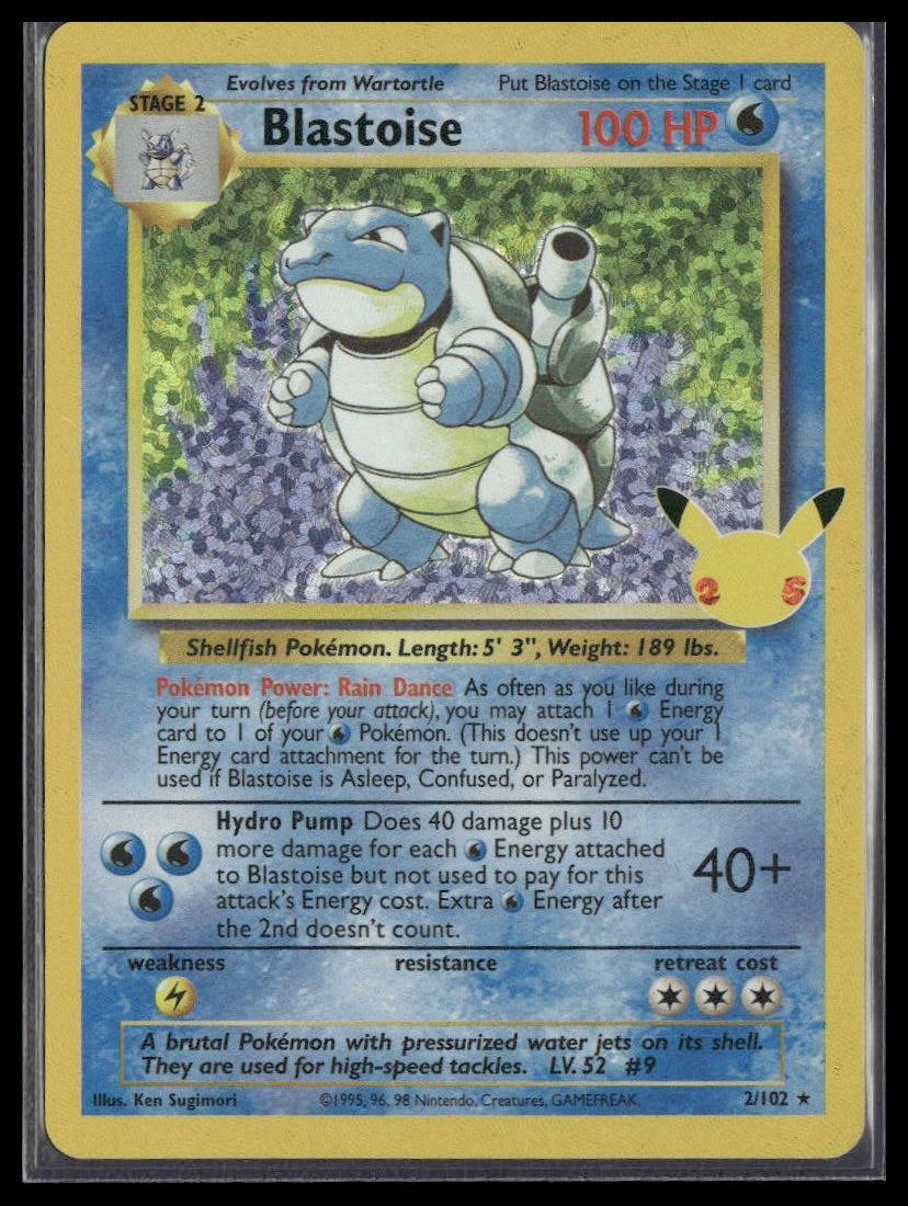 Blastoise #2/102 Celebrations: Classic Collection NM