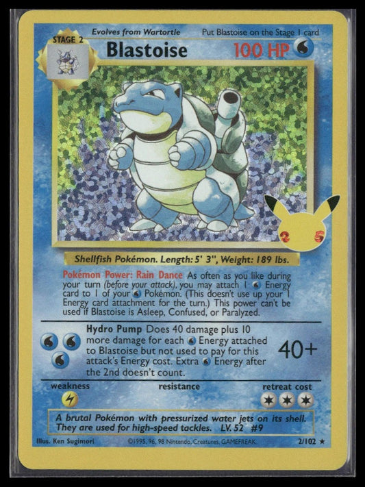 Blastoise #2/102 Celebrations: Classic Collection NM