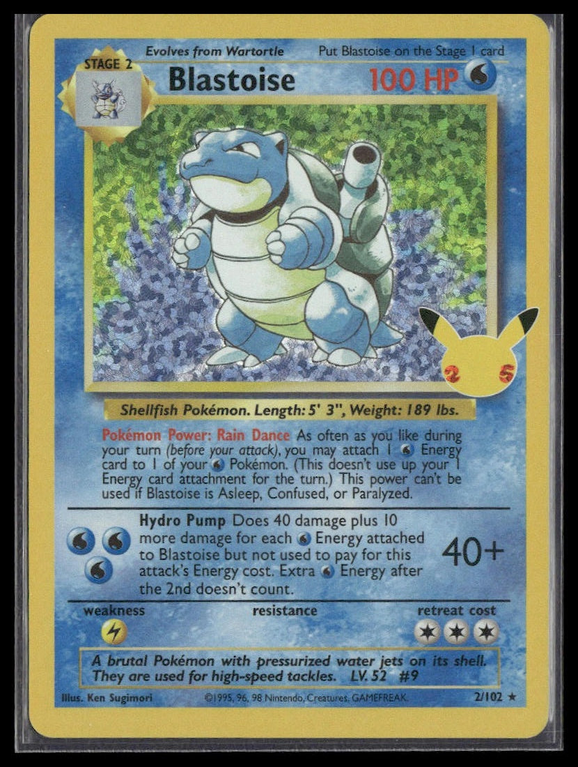 Blastoise #2/102 Celebrations: Classic Collection NM