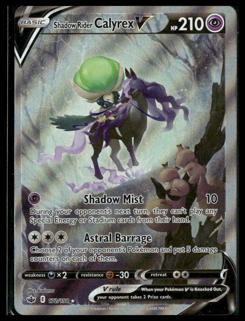 Shadow Rider Calyrex V (Alt Art) #172/198 Chilling Reign VLP