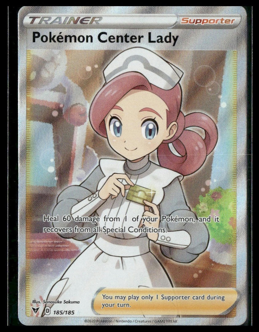 Pokemon Center Lady (Full Art) #185/185 Vivid Voltage NM