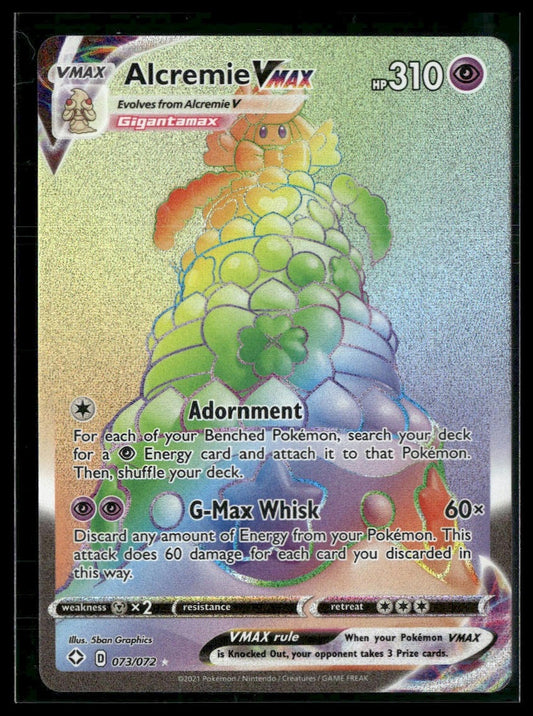 Alcremie VMAX (Secret) #073/072 Shining Fates NM