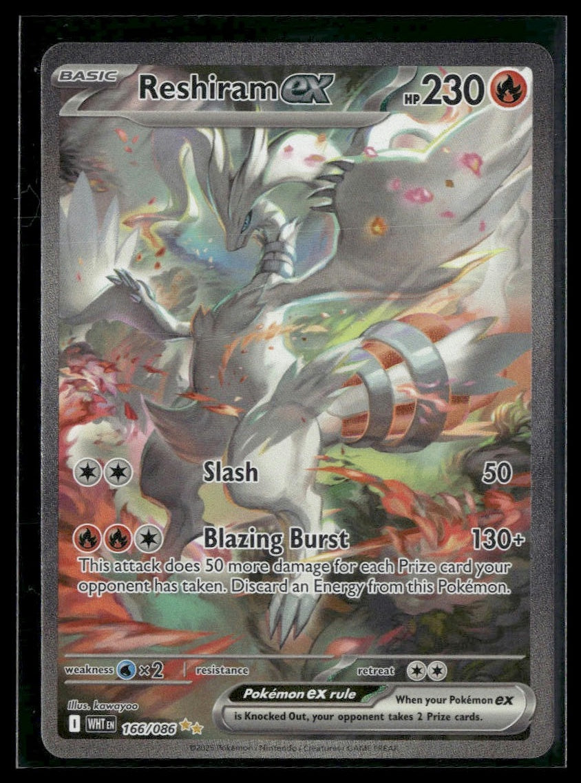 Reshiram ex #166/086 White Flare VLP