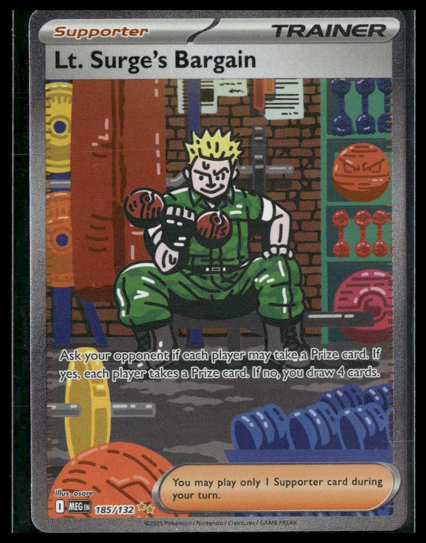 Lt. Surge's Bargain #185/132 Mega Evolution NM