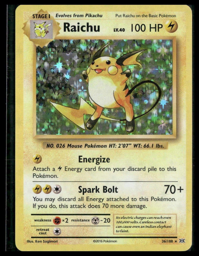 Raichu #36/108 XY - Evolutions LP